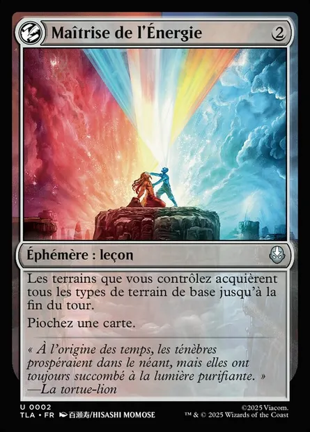 Maîtrise de l'Énergie, carte Magic TLA 2 — extension Avatar: The Last Airbender