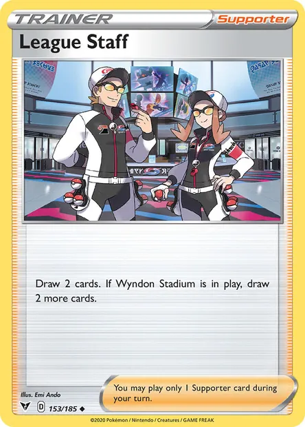 League Staff, Pokémon card VIV 153 — Vivid Voltage set