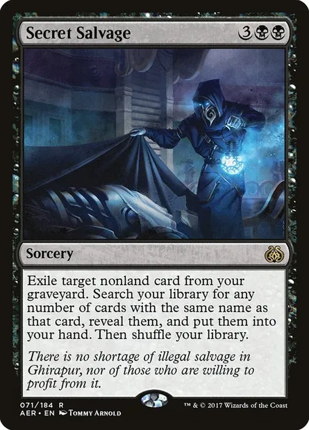 Secret Salvage, Magic card AER 71 — Aether Revolt set