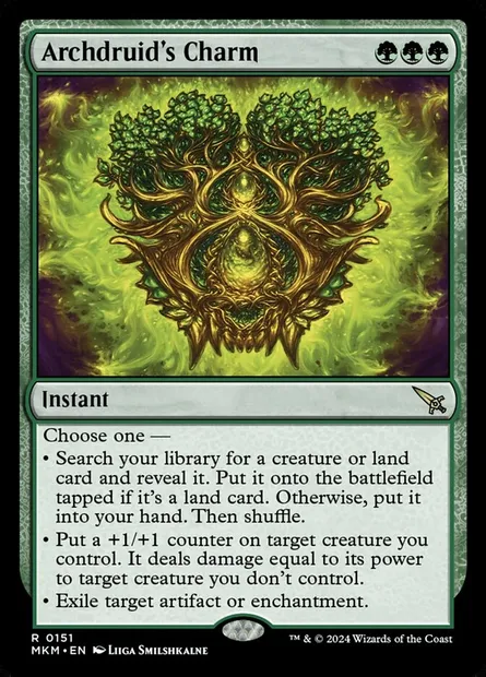 Archdruid's Charm, Magic card MKM 151 — Murders at Karlov Manor set