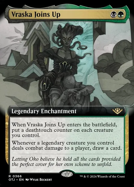 Vraska Joins Up, Magic card OTJ 366 — Outlaws of Thunder Junction set