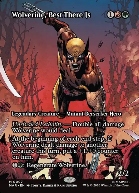Wolverine, Best There Is, Magic card MAR 97 — Marvel Universe set