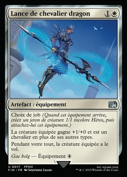 Lance de chevalier dragon, carte Magic FIN 17 — extension Final Fantasy