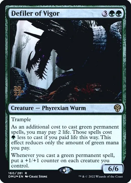 Defiler of Vigor, Magic card PDMU 160s — Dominaria United Promos set