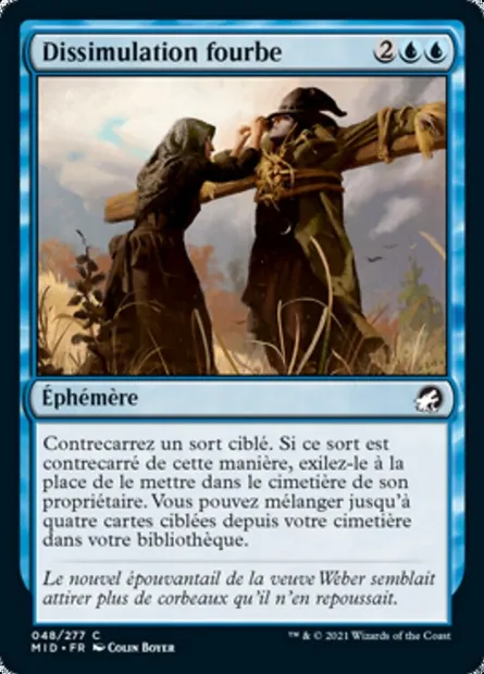 Dissimulation fourbe, carte Magic MID 48 — extension Innistrad : chasse de minuit