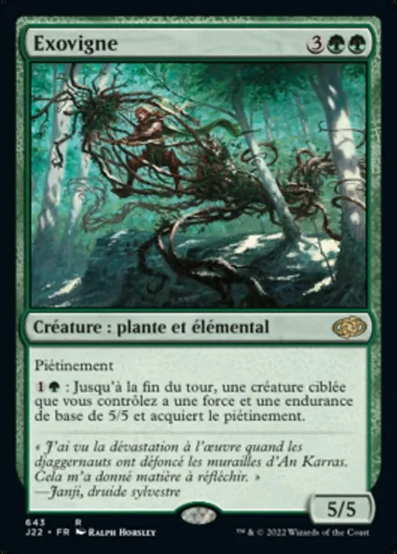 Exovigne, carte Magic J22 643 — extension Jumpstart 2022