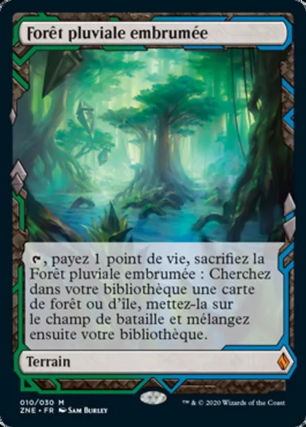 Forêt pluviale embrumée, carte Magic ZNE 10 — extension Zendikar Rising Expeditions