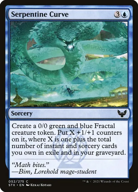Serpentine Curve, Magic card STX 52 — Strixhaven: School of Mages set
