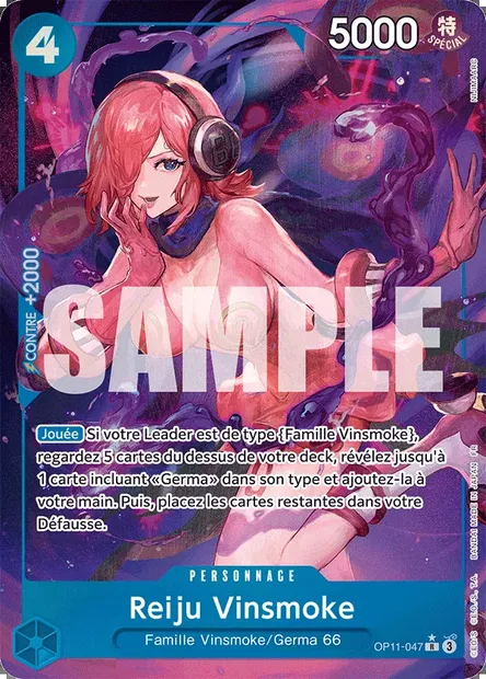 Reiju Vinsmoke, carte One Piece OP11-047 — extension DES POINGS VIFS COMME L'ÉCLAIR