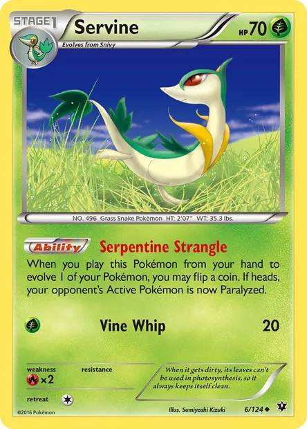 Servine, Pokémon card FCO 6 — Fates Collide set