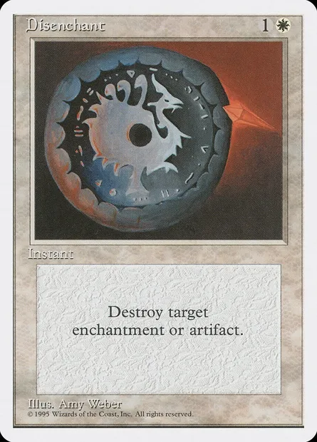 Désenchantement, carte Magic 4ED 22 — extension Quatrième Edition