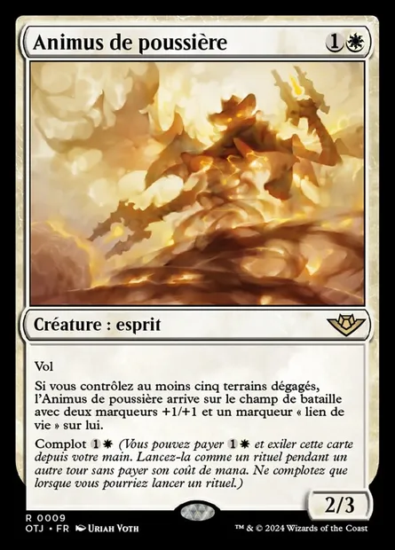 Animus de poussière, carte Magic OTJ 9 — extension Outlaws of Thunder Junction