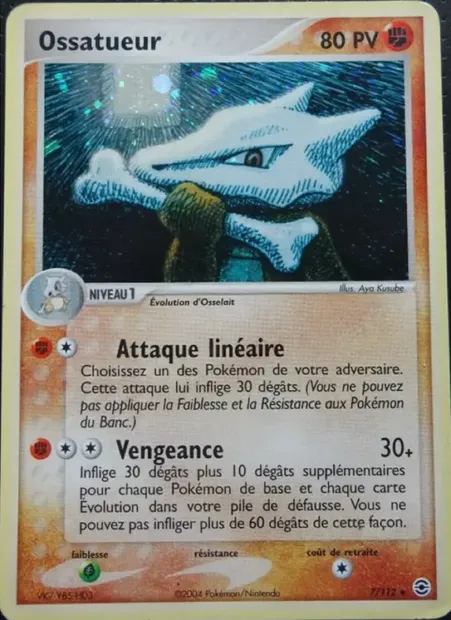 Ossatueur, carte Pokémon RG 7 — extension EX Rouge Feu & Vert Feuille