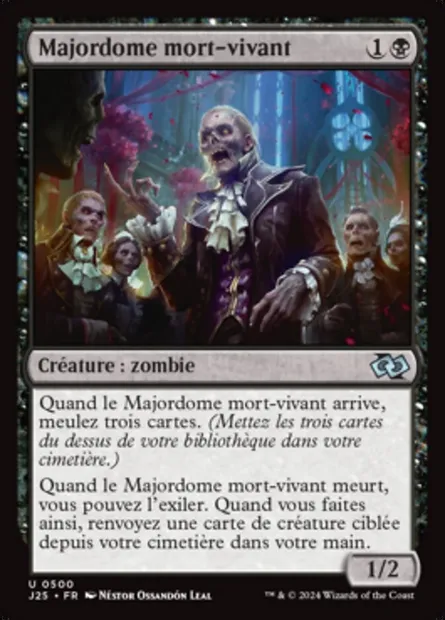 Majordome mort-vivant, carte Magic J25 500 — extension Foundations Jumpstart