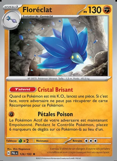 Floréclat, carte Pokémon PAL 126 — extension Évolutions à Paldea