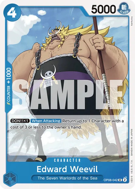 Edward Weevil, One Piece card OP08-042 — TWO LEGENDS set