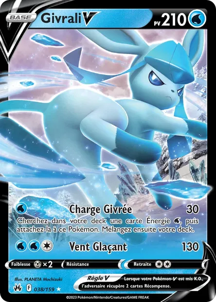 Givrali V, carte Pokémon CRZ 038 — extension Zénith Suprême