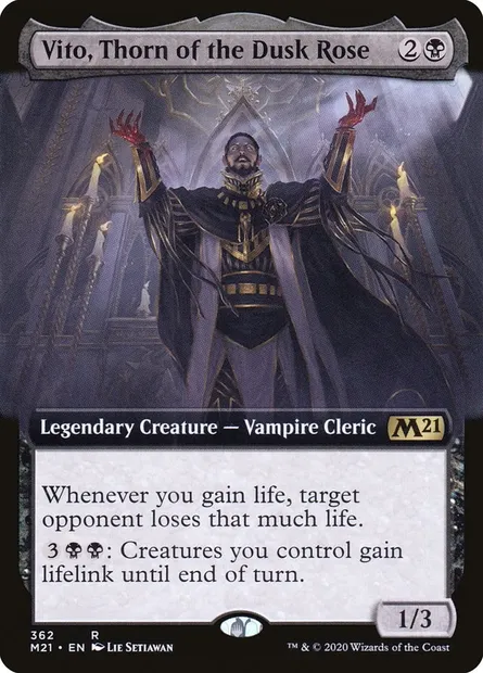 Vito, Thorn of the Dusk Rose, Magic card M21 362 — Core Set 2021 set