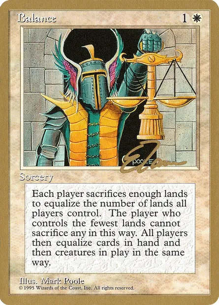 Balance, Magic card PTC et6 — Pro Tour Collector Set set