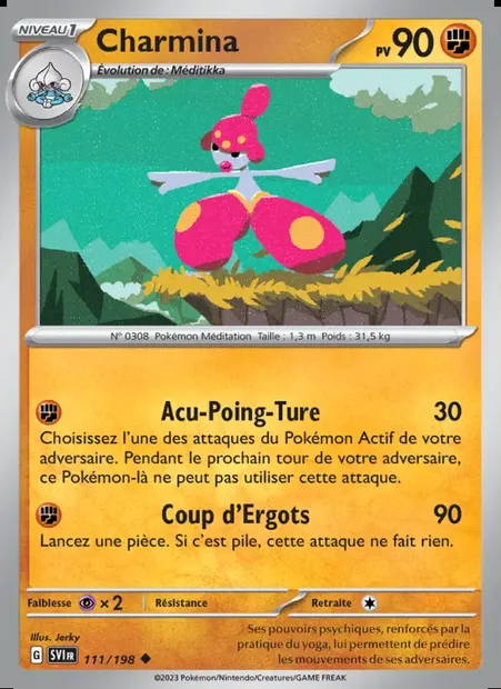 Charmina, carte Pokémon SVI 111 — extension Écarlate et Violet