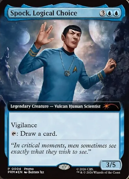 Spock, Logical Choice, carte Magic PMEI 2026-23 — extension Media and Collaboration Promos