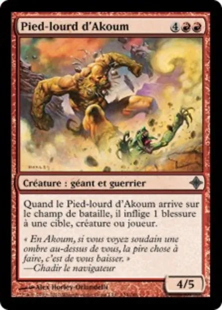 Pied-lourd d'Akoum, carte Magic ROE 134 — extension L'ascension des Eldrazi