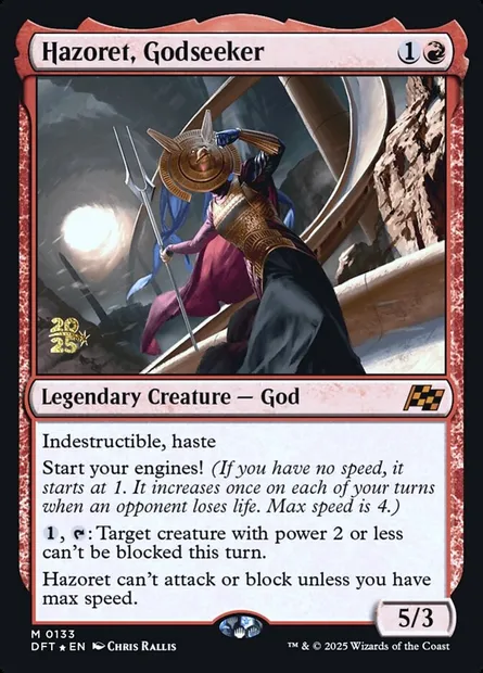 Hazoret, chercheuse de divinité, carte Magic PDFT 133s — extension Aetherdrift Promos