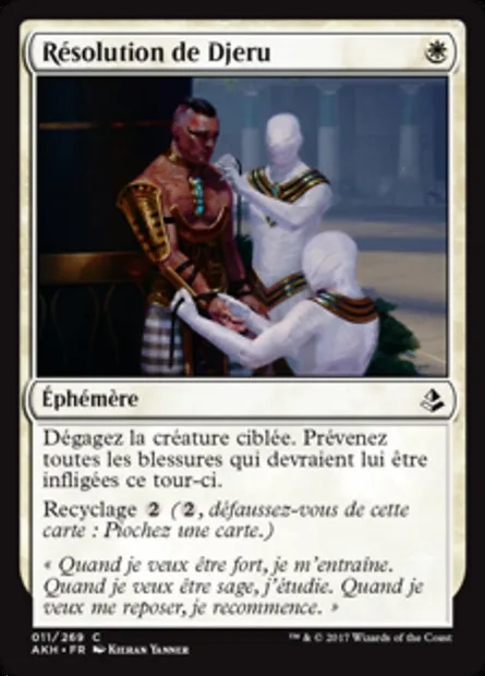 Résolution de Djeru, carte Magic AKH 11 — extension Amonkhet
