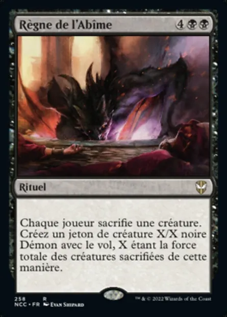Règne de l'Abîme, carte Magic NCC 258 — extension New Capenna Commander