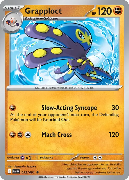 Grapploct, Pokémon card PAF 052 — Paldean Fates set