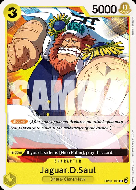 Jaguar.D.Saul, One Piece card OP09-109 — EMPERORS IN THE NEW WORLD set