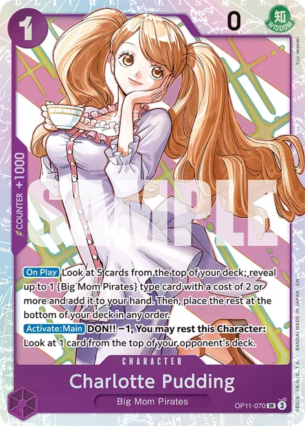 Charlotte Pudding, One Piece card OP11-070 — A FIST OF DIVINE SPEED set