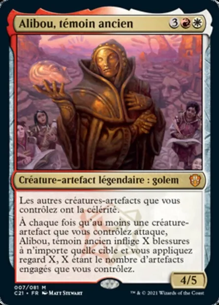 Alibou, témoin ancien, carte Magic C21 7 — extension Commander 2021