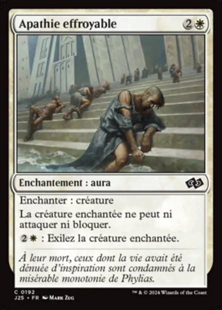 Apathie effroyable, carte Magic J25 192 — extension Foundations Jumpstart