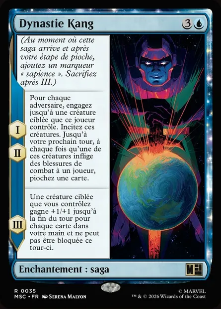 Dynastie Kang, carte Magic MSC 35 — extension Marvel Super Heroes Commander
