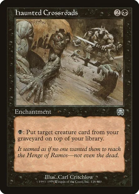 Haunted Crossroads, Magic card MMQ 138 — Mercadian Masques set
