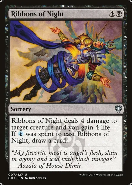 Ribbons of Night, Magic card GK1 7 — GRN Guild Kit set