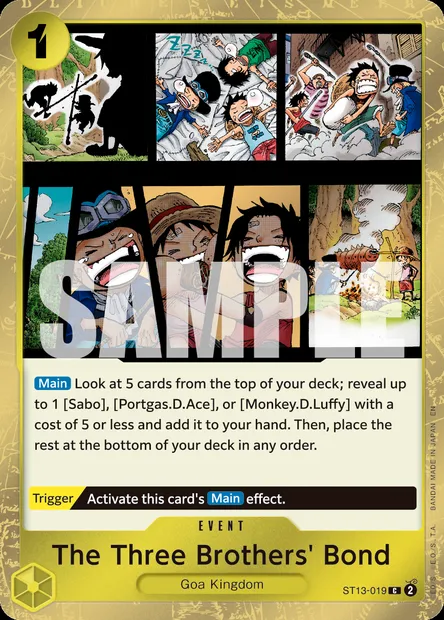 The Three Brothers' Bond, One Piece card ST13-019 — The Three Brothers set