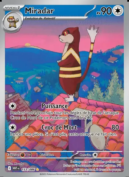 Miradar, carte Pokémon WHT 153 — extension Flamme Blanche