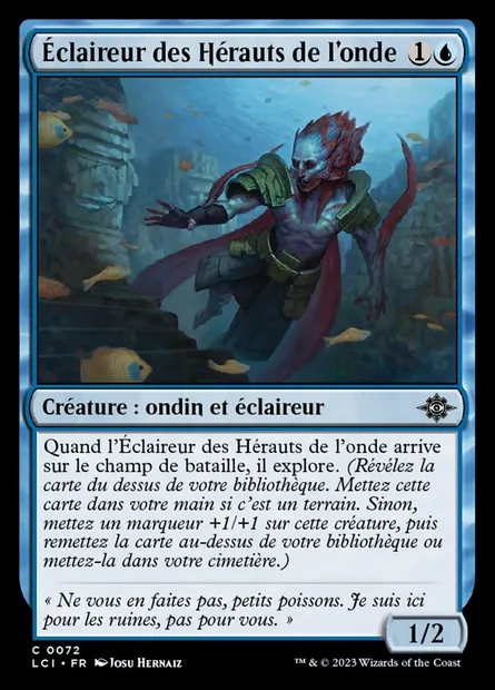 Éclaireur des Hérauts de l'onde, carte Magic LCI 72 — extension The Lost Caverns of Ixalan
