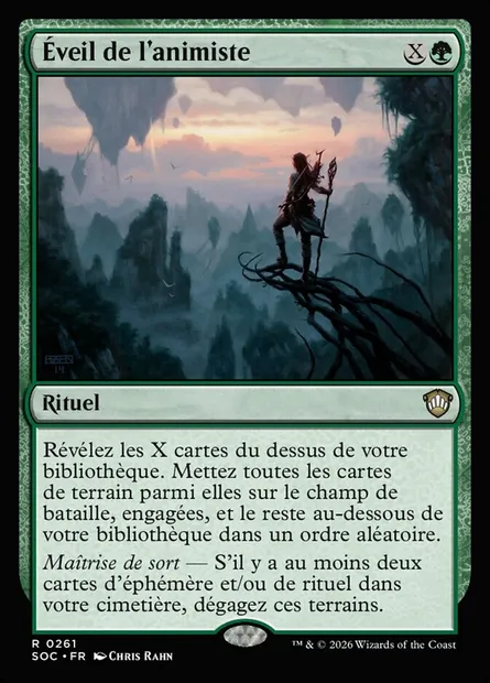 Éveil de l'animiste, carte Magic SOC 261 — extension Secrets of Strixhaven Commander