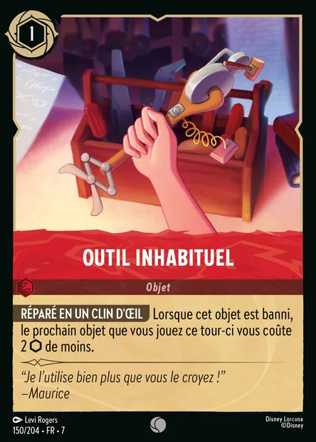 Outil inhabituel, carte Disney Lorcana CH7-150 — extension L'île d'Archazia