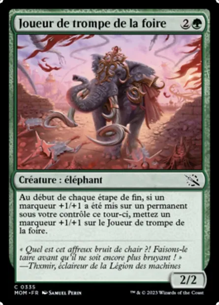 Joueur de trompe de la foire, carte Magic MOM 335 — extension L'invasion des machines