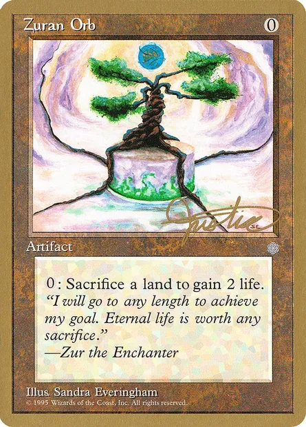 Orbe zuranienne, carte Magic PTC mj350 — extension Pro Tour Collector Set