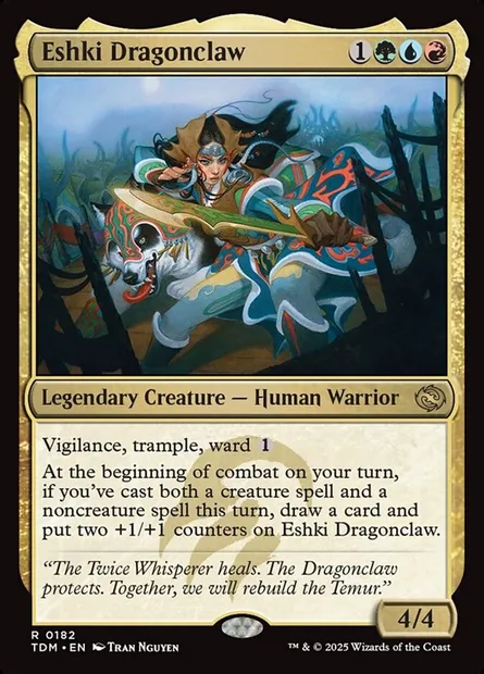 Eshki Dragonclaw, Magic card TDM 182 — Tarkir: Dragonstorm set
