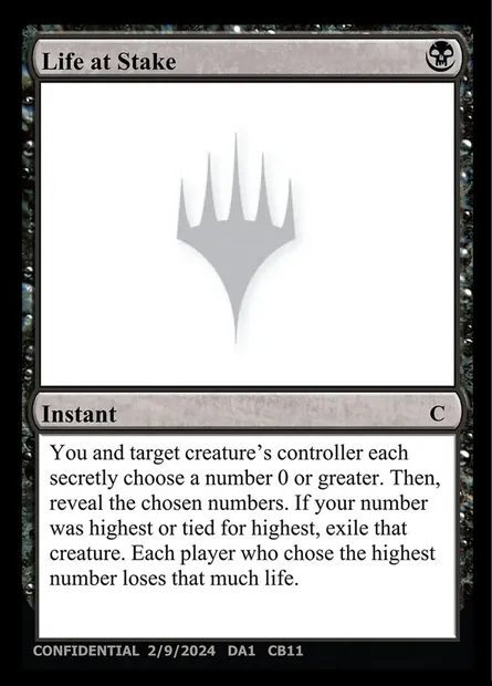 Life at Stake, carte Magic UNK CB11a — extension Unknown Event