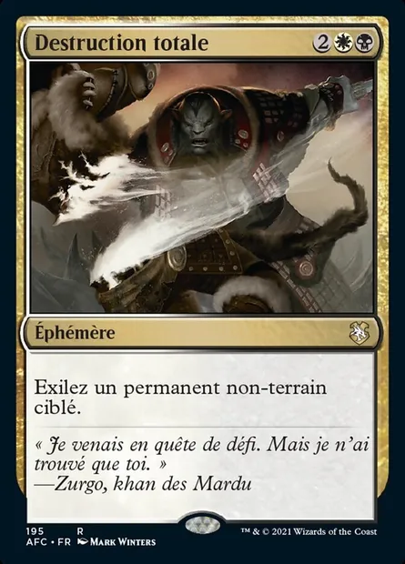 Destruction totale, carte Magic AFC 195 — extension Forgotten Realms Commander