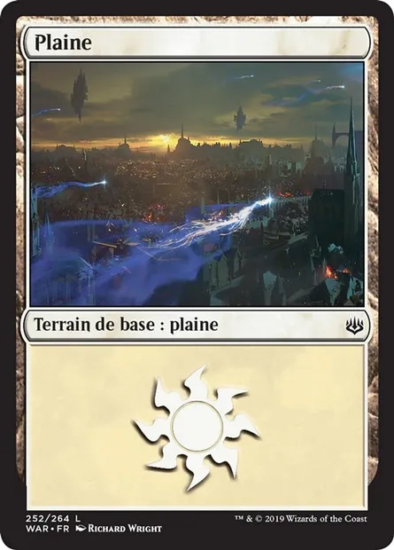Plaine, carte Magic WAR 252 — extension La guerre des Planeswalkers