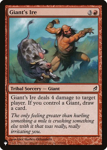 Ire du géant, carte Magic PLST LRW-170 — extension The List