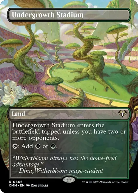 Undergrowth Stadium, Magic card CMM 666 — Commander Masters set
